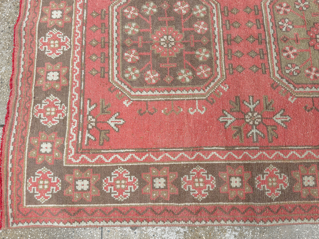 Vintage Turkish Anatolian Wide Gallery Runner, No.33735 - Gss