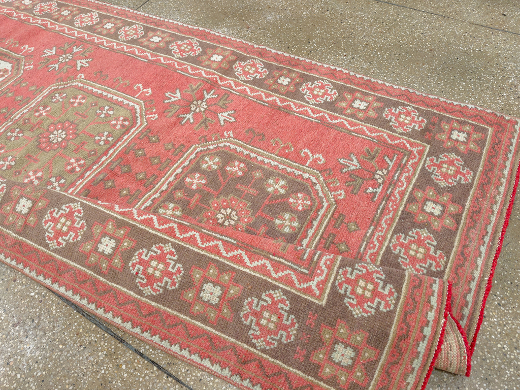 Vintage Turkish Anatolian Wide Gallery Runner, No.33735 - Gss