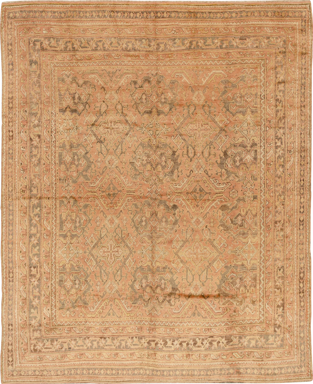 Antique Turkish Oushak Room Size Carpet, No.33736 - Gss