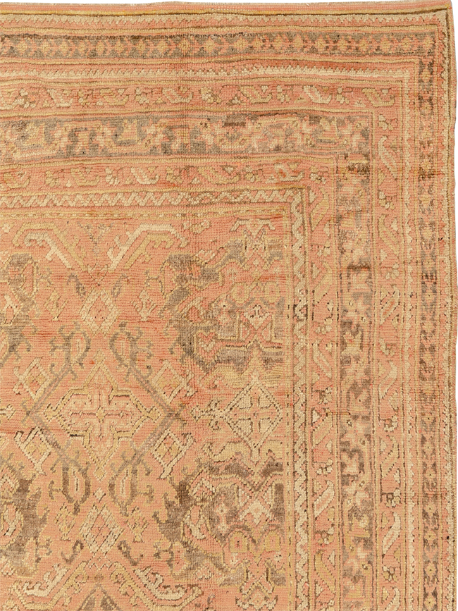 Antique Turkish Oushak Room Size Carpet, No.33736 - Gss