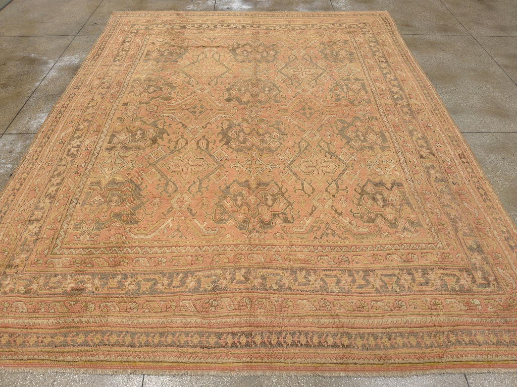 Antique Turkish Oushak Room Size Carpet, No.33736 - Gss