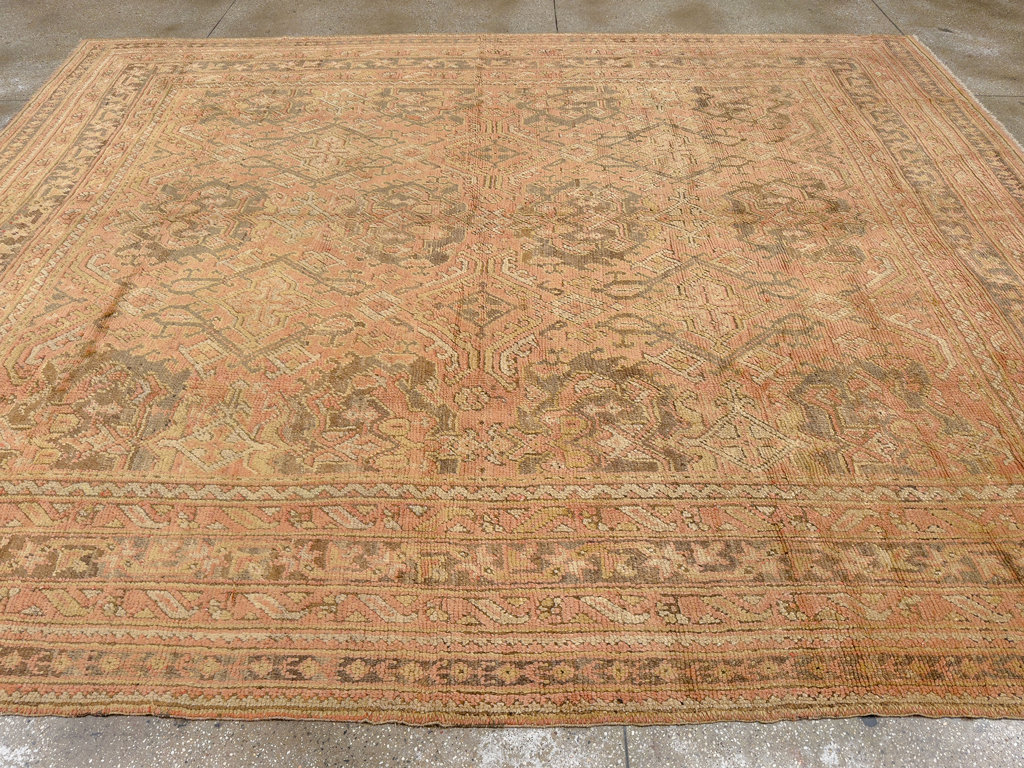 Antique Turkish Oushak Room Size Carpet, No.33736 - Gss