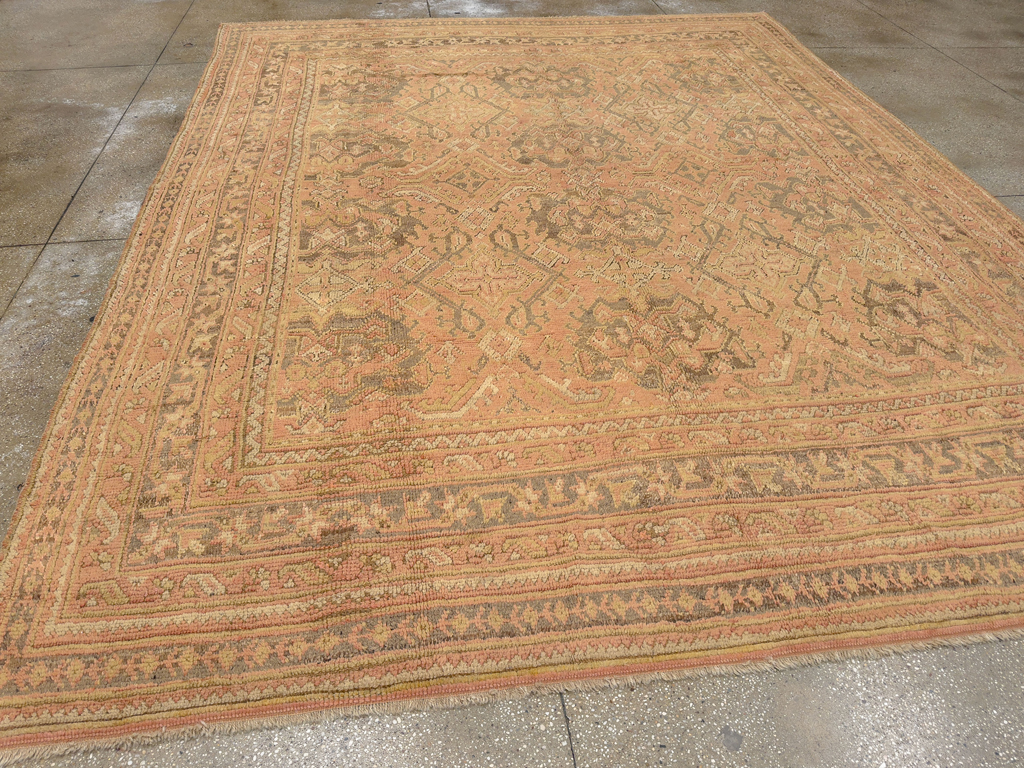 Antique Turkish Oushak Room Size Carpet, No.33736 - Gss