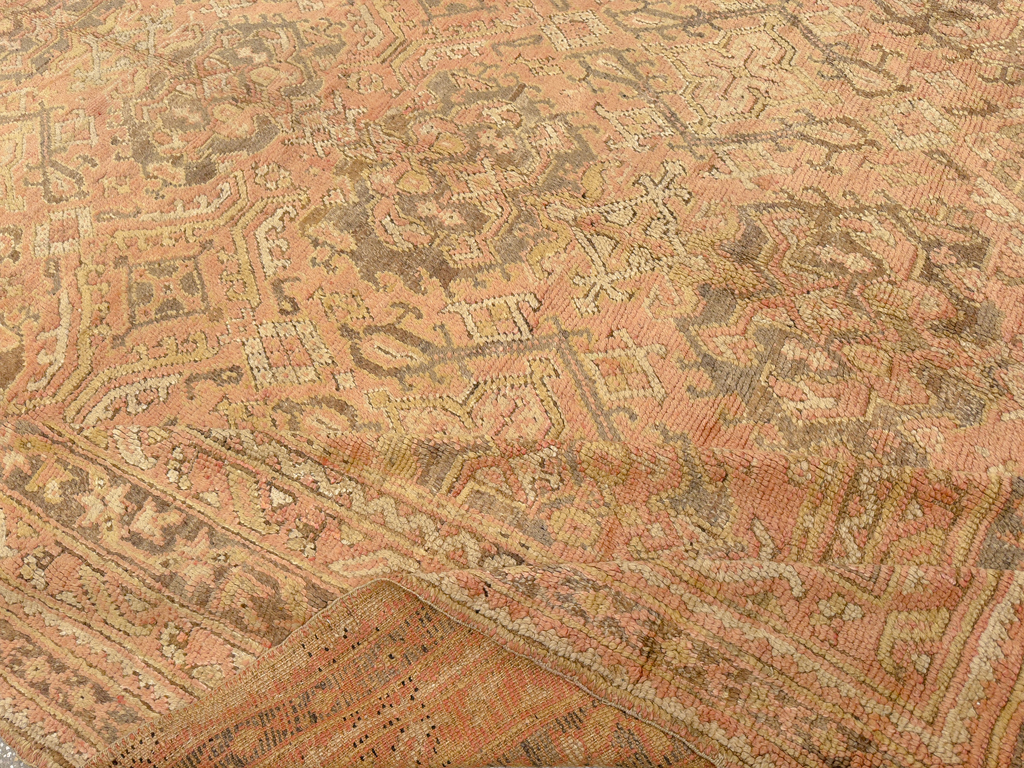 Antique Turkish Oushak Room Size Carpet, No.33736 - Gss