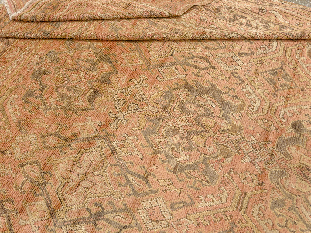 Antique Turkish Oushak Room Size Carpet, No.33736 - Gss