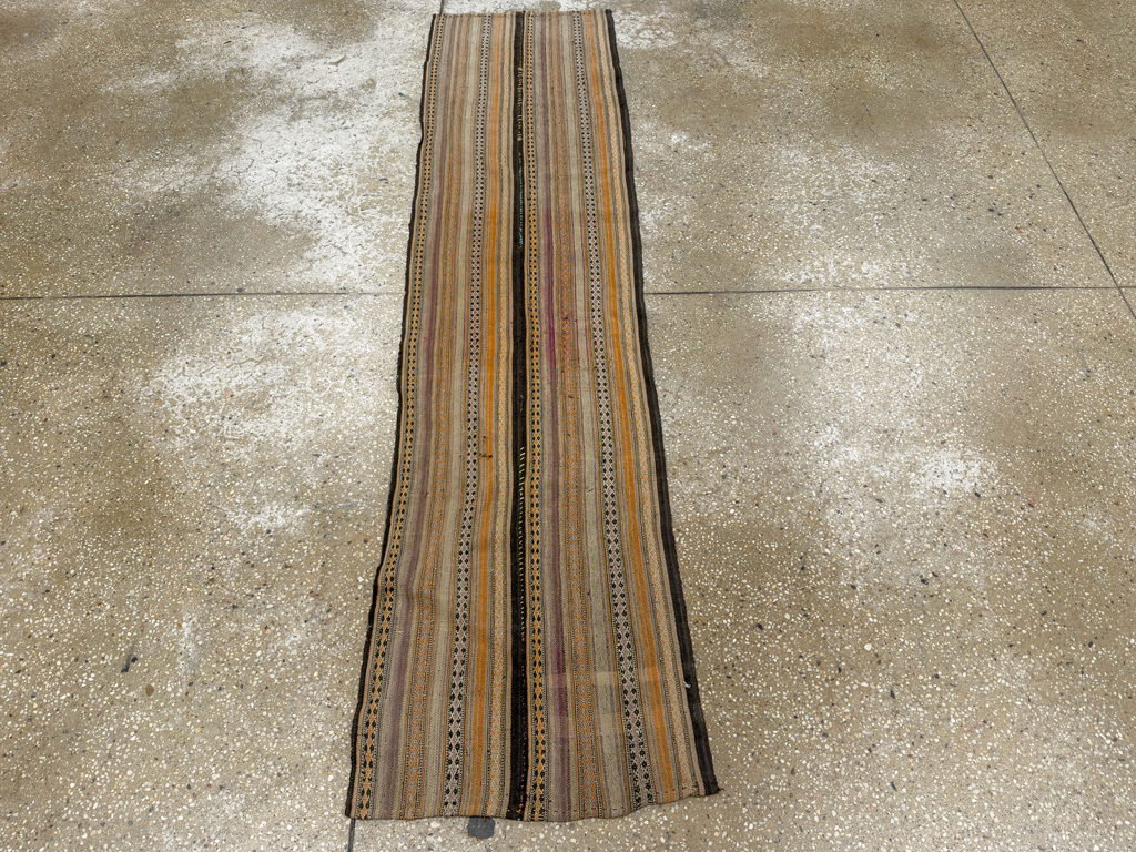 Vintage Persian Textile Small Runner, No.33741 - Gss
