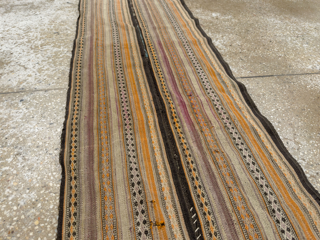 Vintage Persian Textile Small Runner, No.33741 - Gss