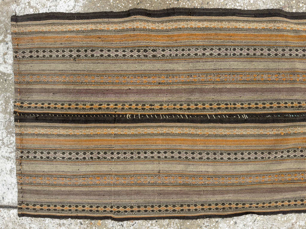 Vintage Persian Textile Small Runner, No.33741 - Gss