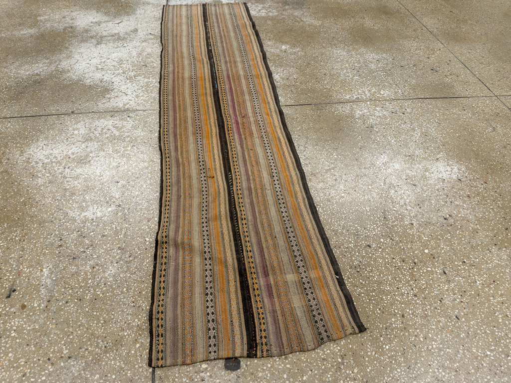 Vintage Persian Textile Small Runner, No.33741 - Gss