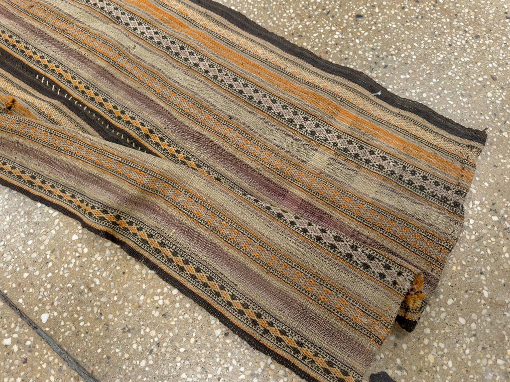 Vintage Persian Textile Small Runner, No.33741 - Gss