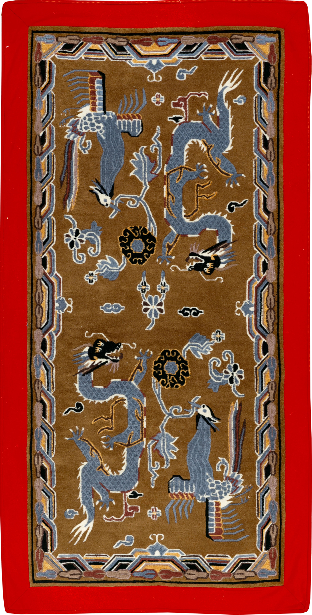 Modern Chinese Dragon Art Deco Pictorial Rug, No.33742 - Gss