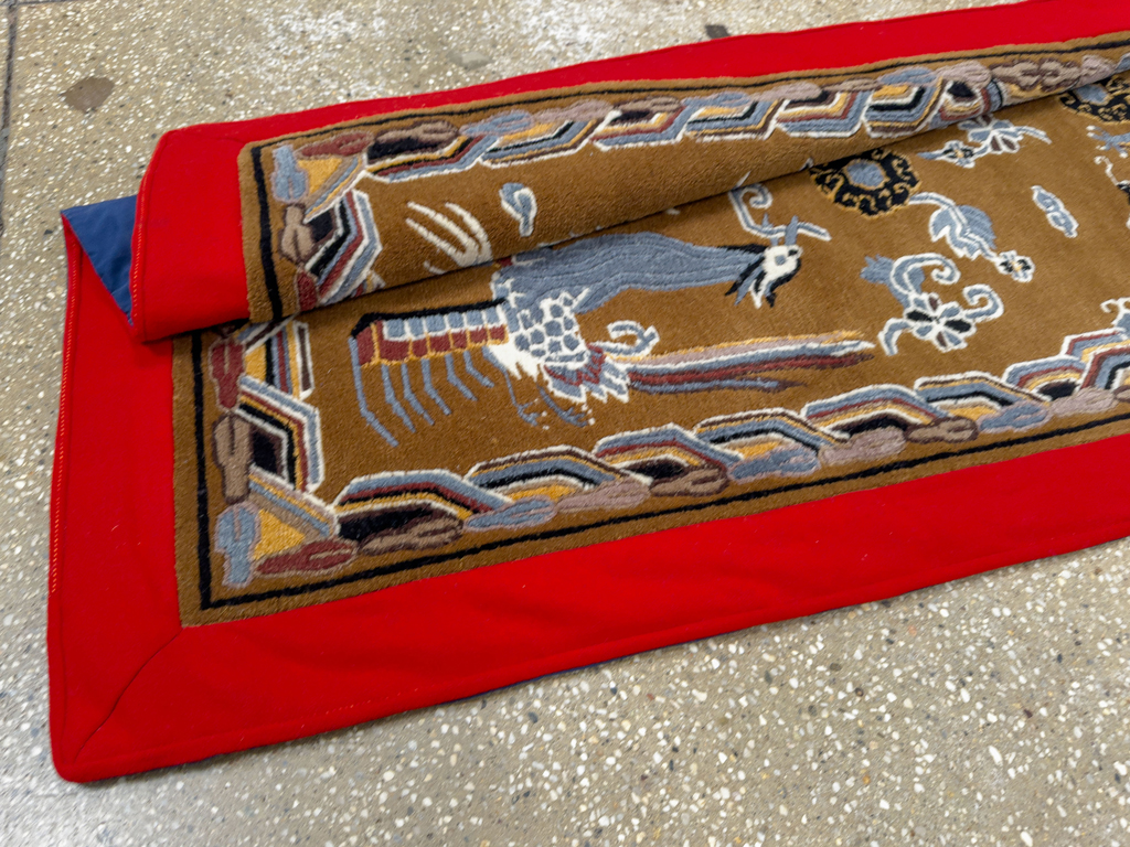 Modern Chinese Dragon Art Deco Pictorial Rug, No.33742 - Gss
