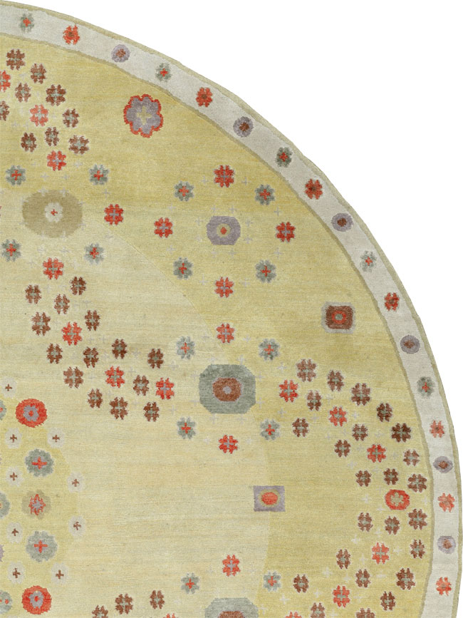 Modern Tibetan Round Rug, No.33743 - Gss