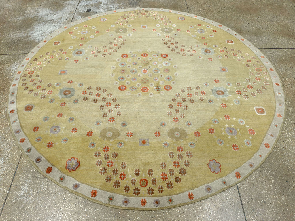 Modern Tibetan Round Rug, No.33743 - Gss