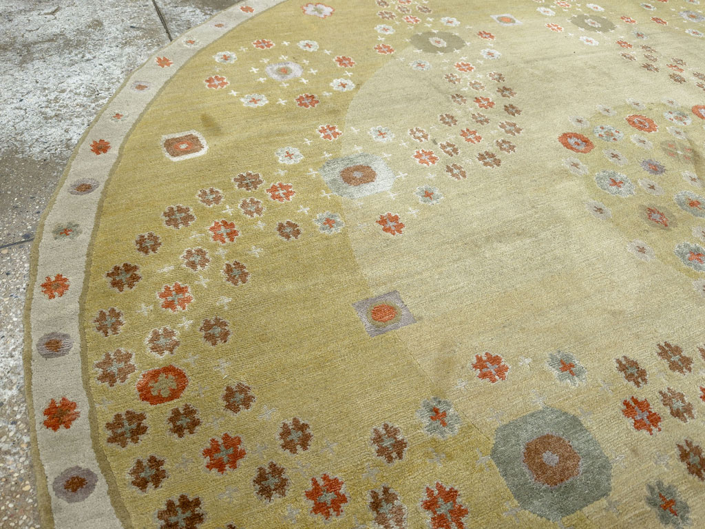 Modern Tibetan Round Rug, No.33743 - Gss