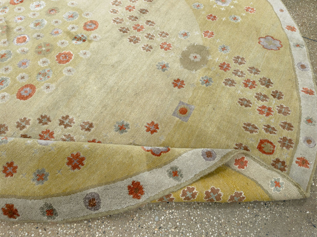 Modern Tibetan Round Rug, No.33743 - Gss