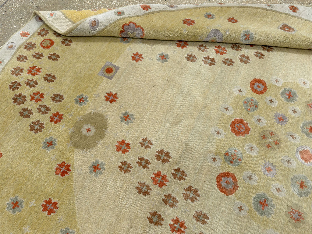 Modern Tibetan Round Rug, No.33743 - Gss