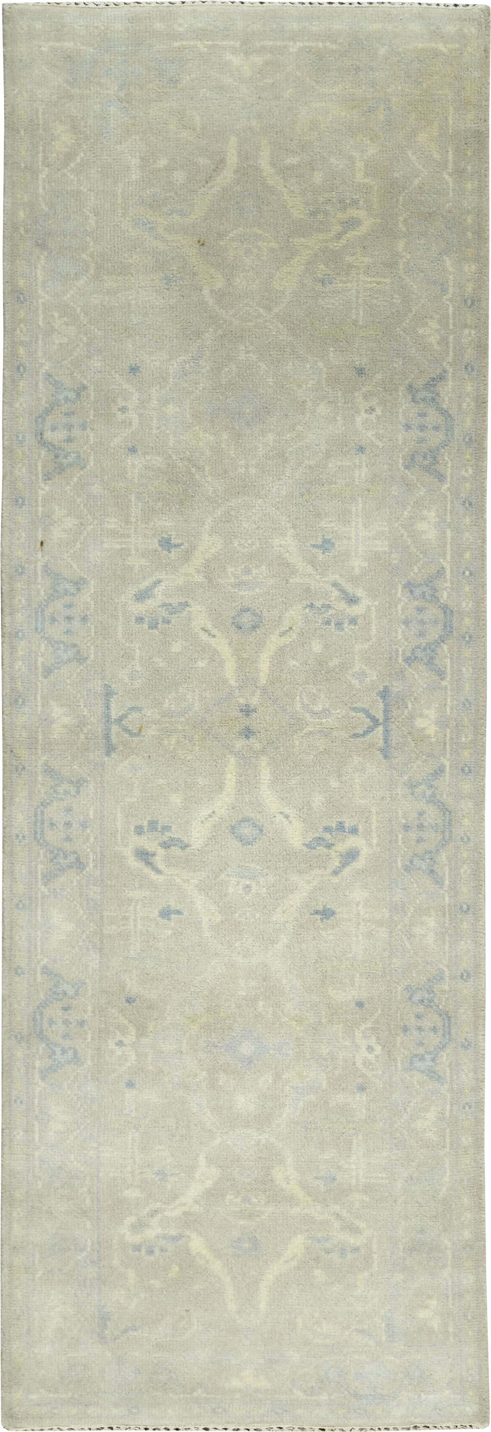 Modern Turkish Oushak Small Runner, No.33781 - Gss