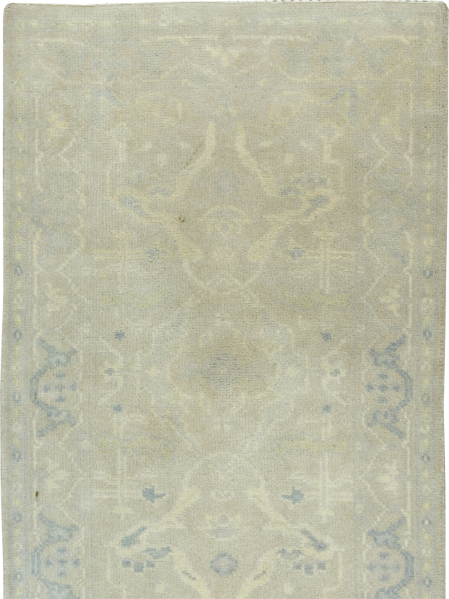 Modern Turkish Oushak Small Runner, No.33781 - Gss