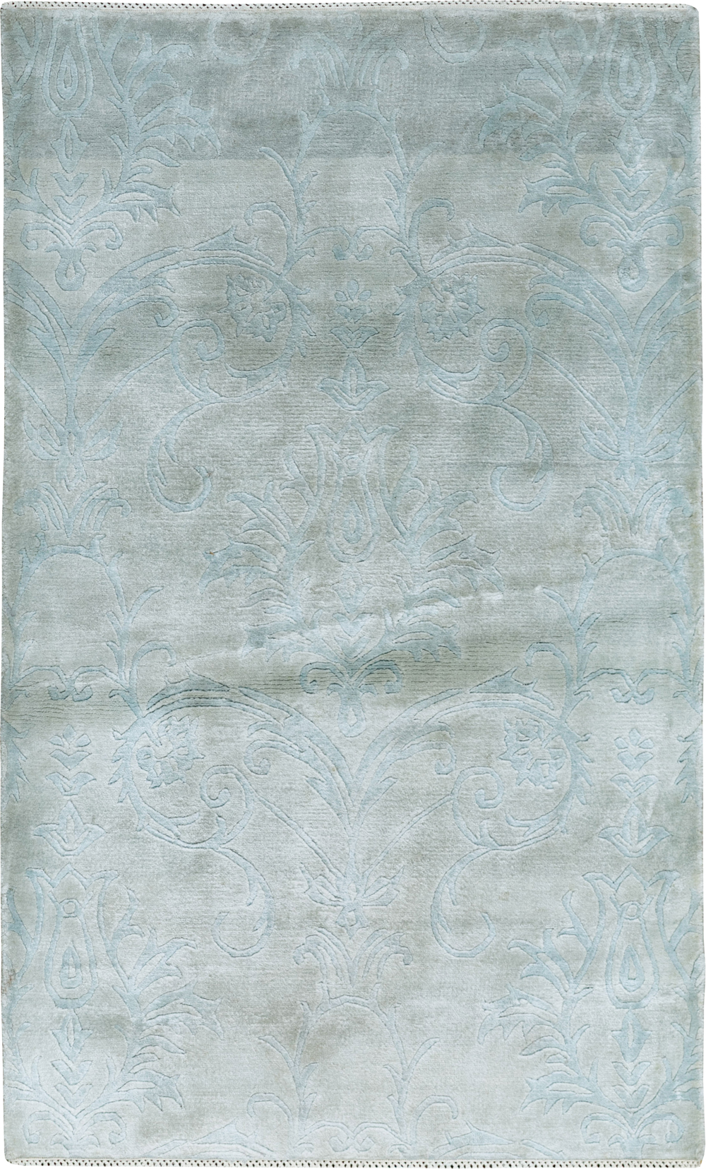 Modern Tibetan Silk Throw Rug, No.33782 - Gss