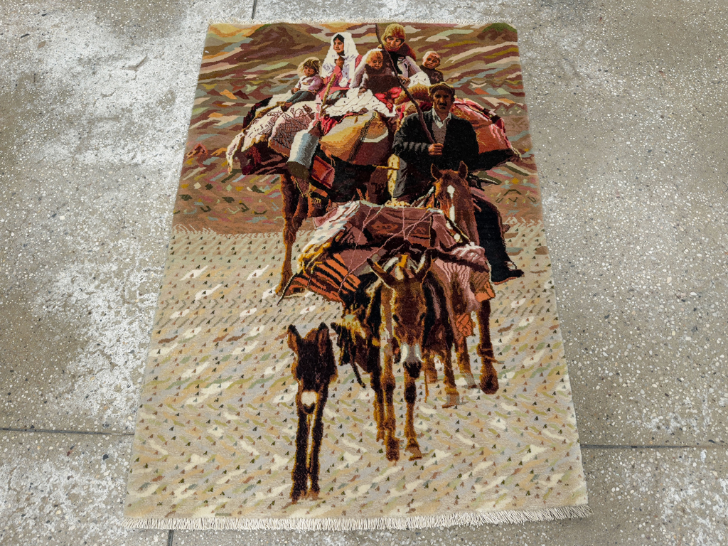 Modern Persian Tabriz Pictorial Rug, No.33783 - Gss