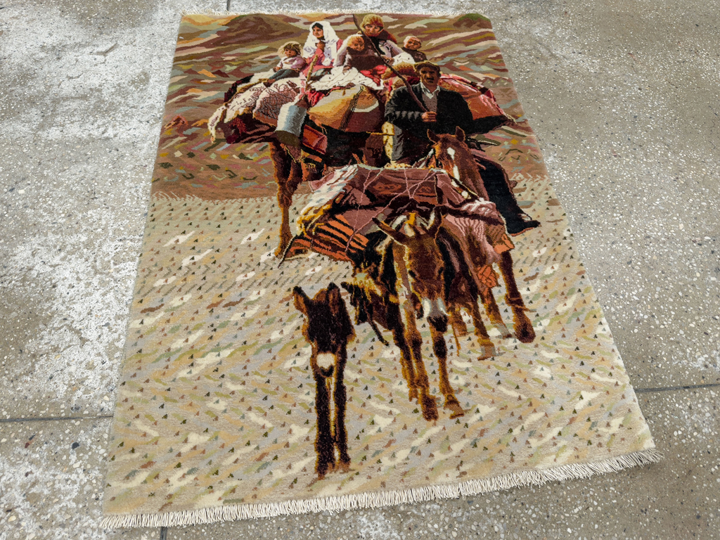Modern Persian Tabriz Pictorial Rug, No.33783 - Gss