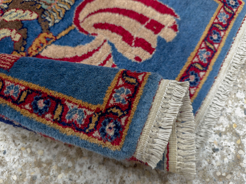 Modern Pakistan in Style of Kashan Pictorial Flag Rug, No.33784 - Gss