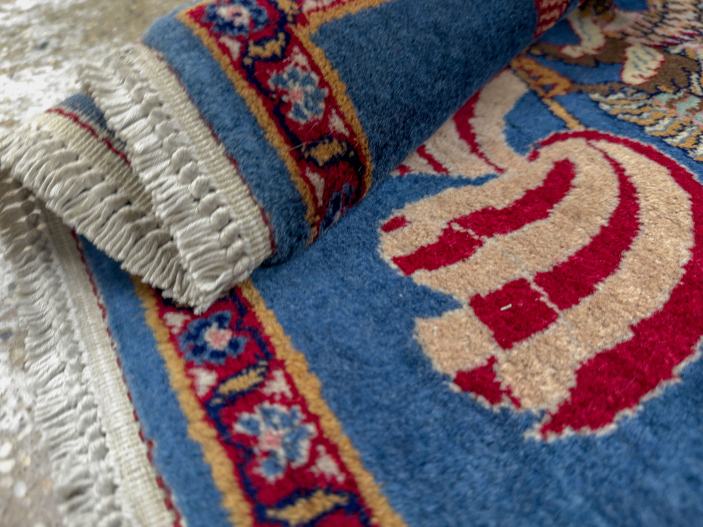 Modern Pakistan in Style of Kashan Pictorial Flag Rug, No.33784 - Gss