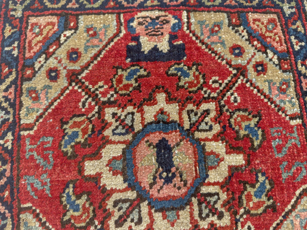 Antique Persian Pictorial Heriz Rug, No.33788 - Gss