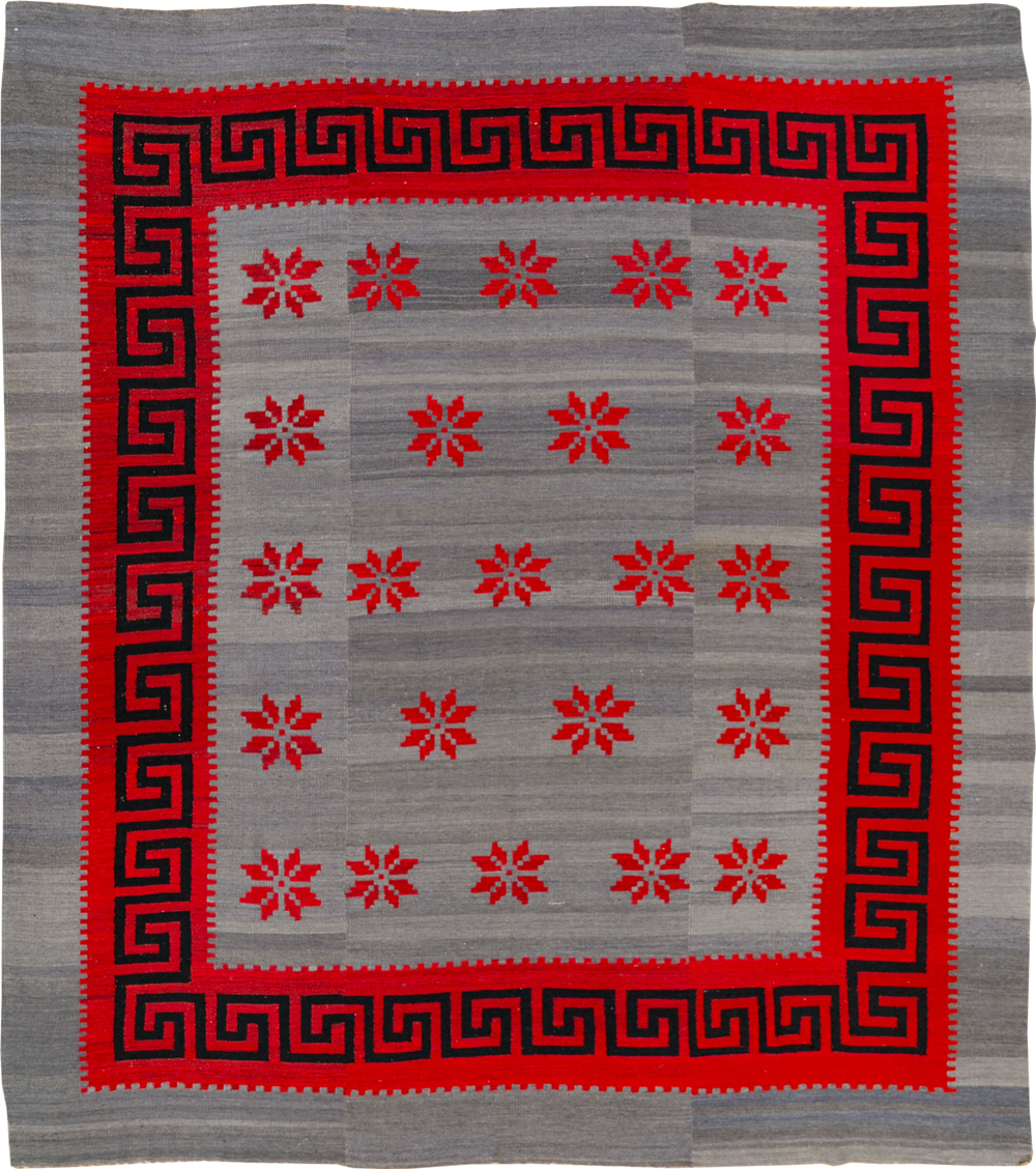 Vintage Austrian Flatweave Kilim Room Size Carpet, No.33789 - Gss