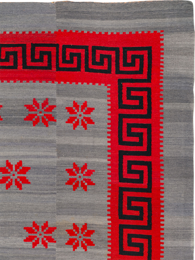 Vintage Austrian Flatweave Kilim Room Size Carpet, No.33789 - Gss