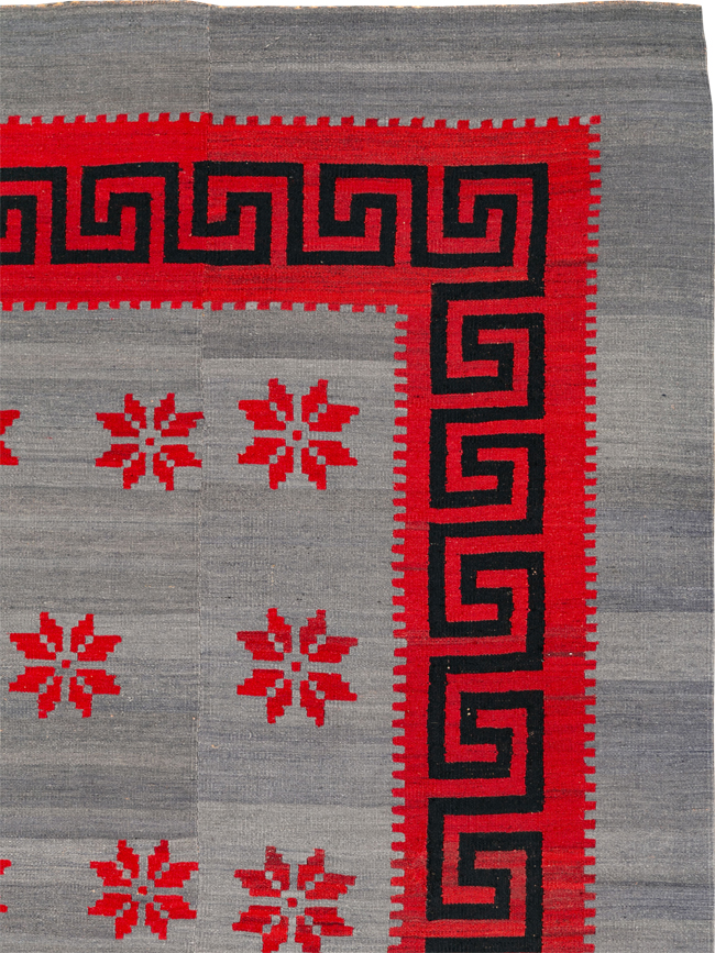 Vintage Austrian Flatweave Kilim Room Size Carpet, No.33789 - Gss