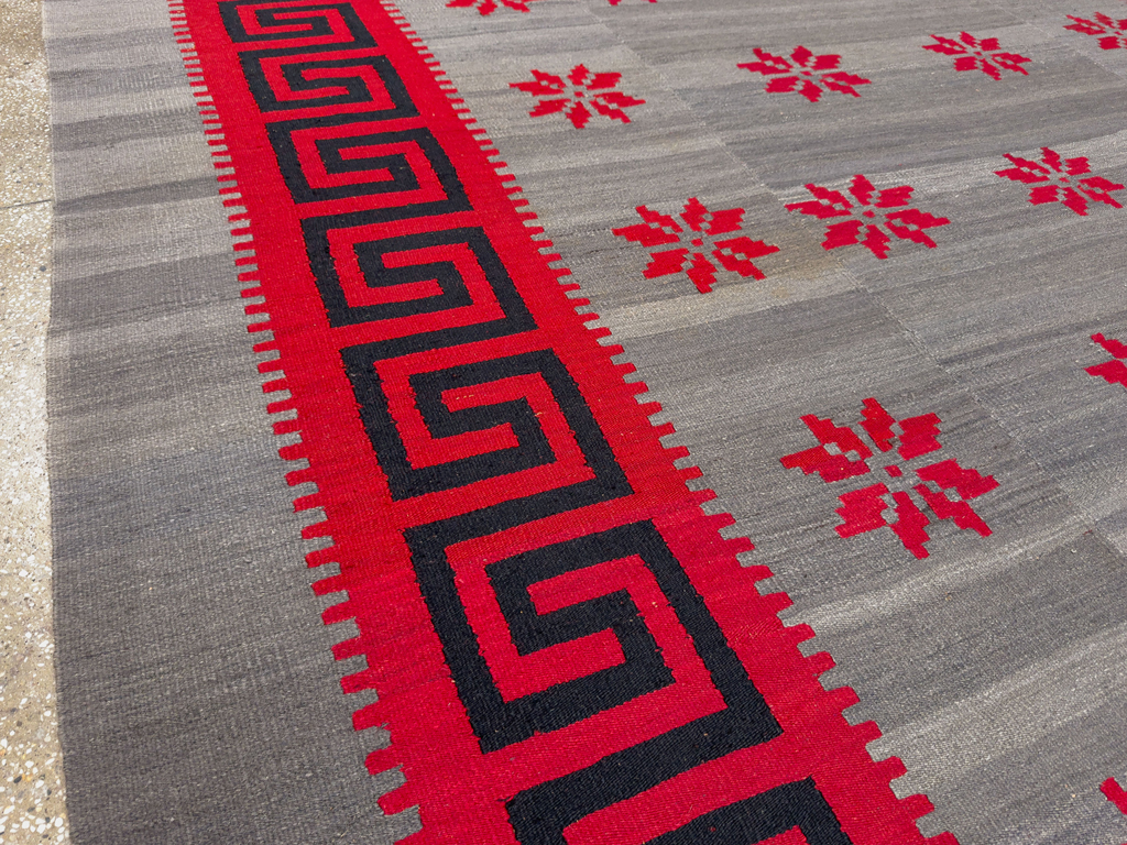 Vintage Austrian Flatweave Kilim Room Size Carpet, No.33789 - Gss