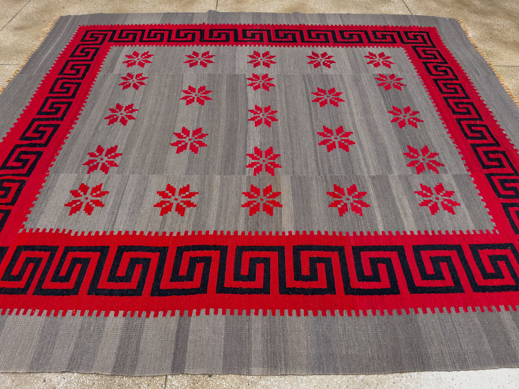 Vintage Austrian Flatweave Kilim Room Size Carpet, No.33789 - Gss