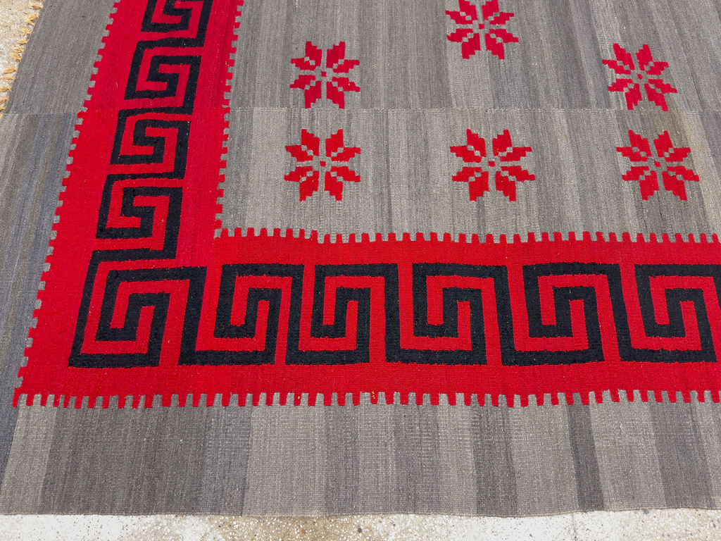 Vintage Austrian Flatweave Kilim Room Size Carpet, No.33789 - Gss