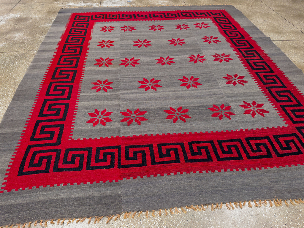 Vintage Austrian Flatweave Kilim Room Size Carpet, No.33789 - Gss