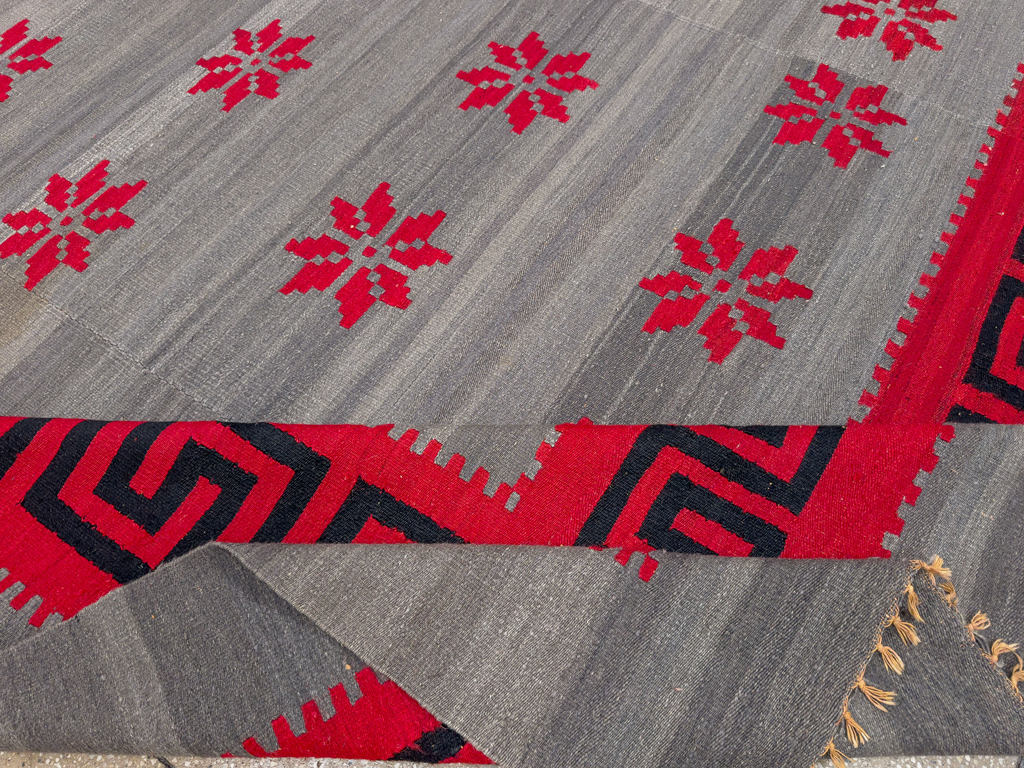 Vintage Austrian Flatweave Kilim Room Size Carpet, No.33789 - Gss