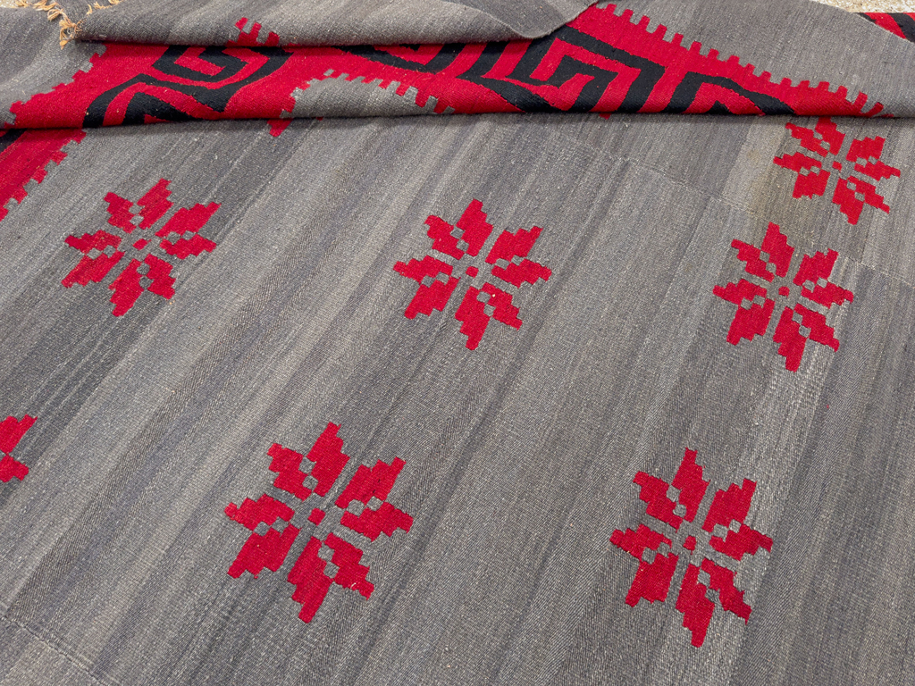 Vintage Austrian Flatweave Kilim Room Size Carpet, No.33789 - Gss