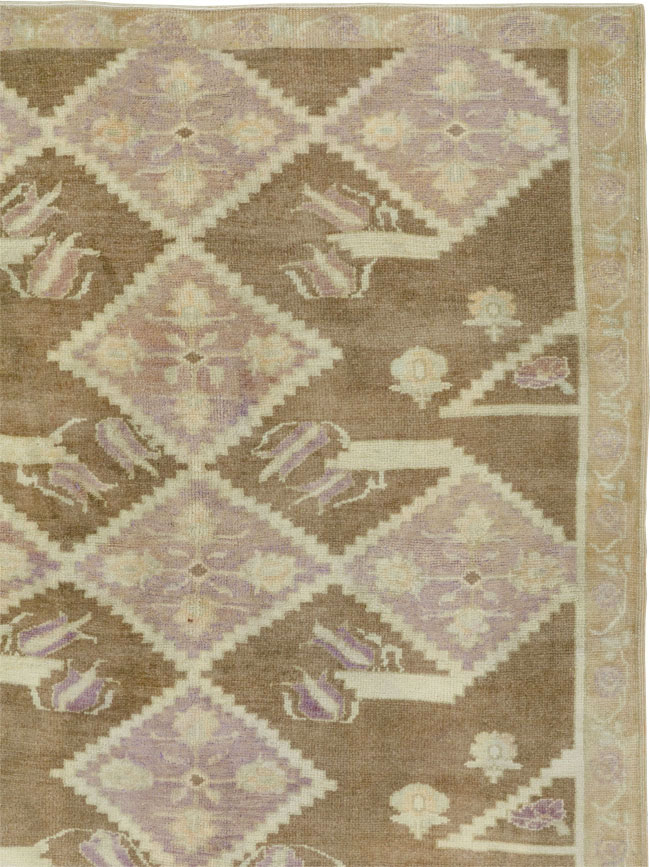 Vintage Turkish Anatolian Square Room Size Carpet, No.33796 - Gss