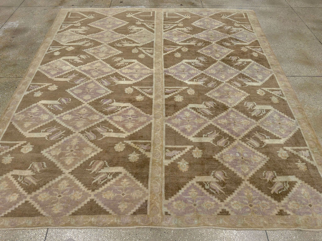 Vintage Turkish Anatolian Square Room Size Carpet, No.33796 - Gss