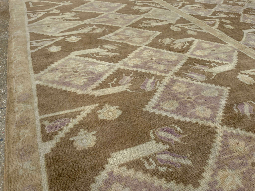 Vintage Turkish Anatolian Square Room Size Carpet, No.33796 - Gss