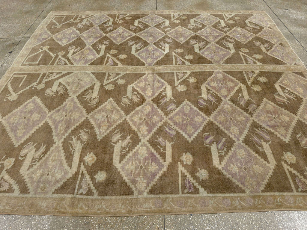 Vintage Turkish Anatolian Square Room Size Carpet, No.33796 - Gss