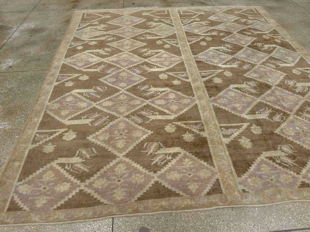Vintage Turkish Anatolian Square Room Size Carpet, No.33796 - Gss