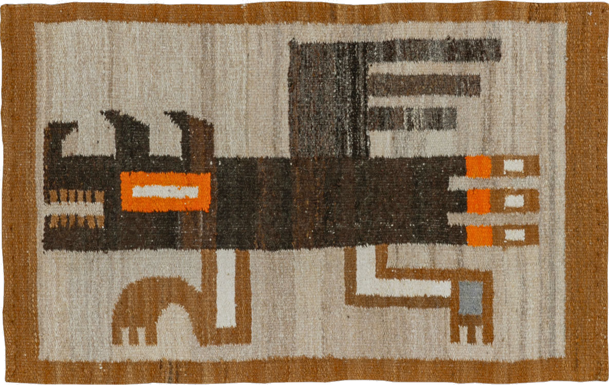 Vintage American Pictorial Navajo Rug, No.33801 - Gss