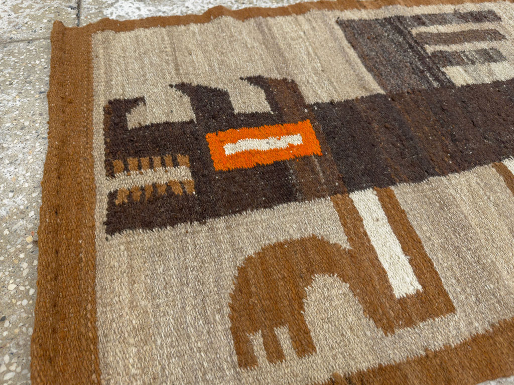 Vintage American Pictorial Navajo Rug, No.33801 - Gss
