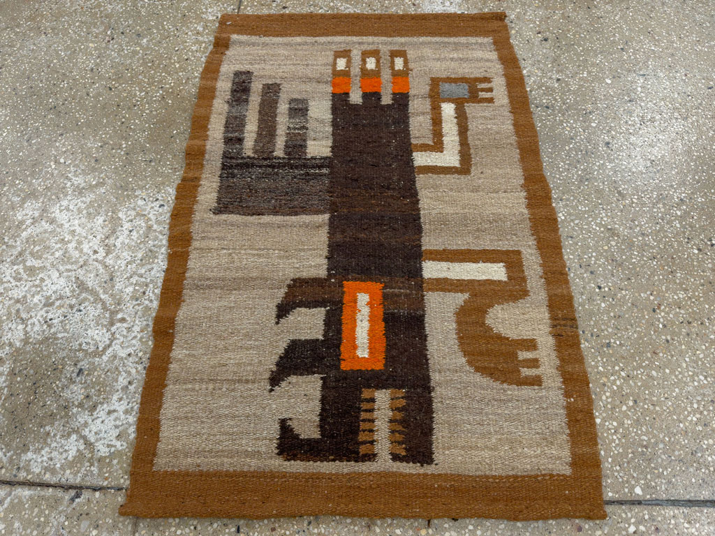 Vintage American Pictorial Navajo Rug, No.33801 - Gss
