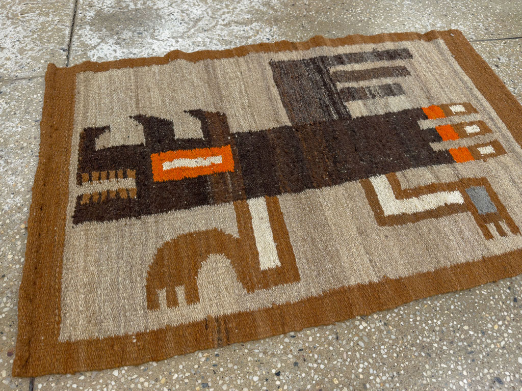 Vintage American Pictorial Navajo Rug, No.33801 - Gss