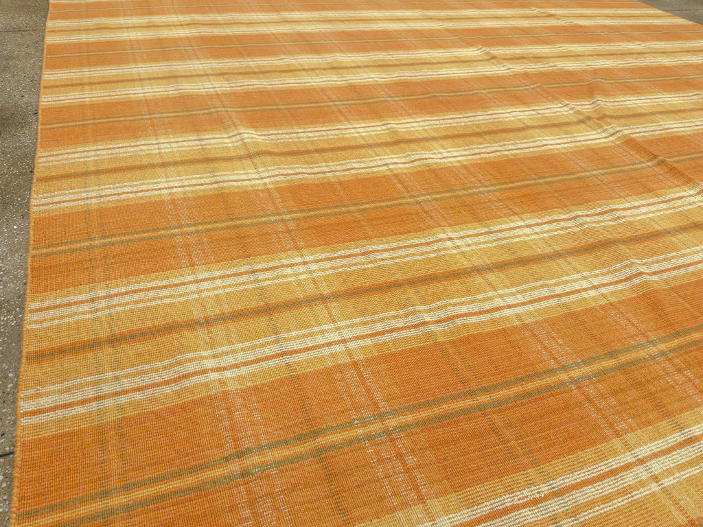 Vintage Indian Flatweave Room Size Carpet, No.33825 - Gss