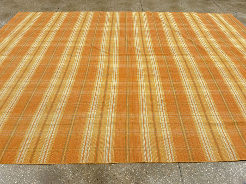 Vintage Indian Flatweave Room Size Carpet, No.33825 - Gss