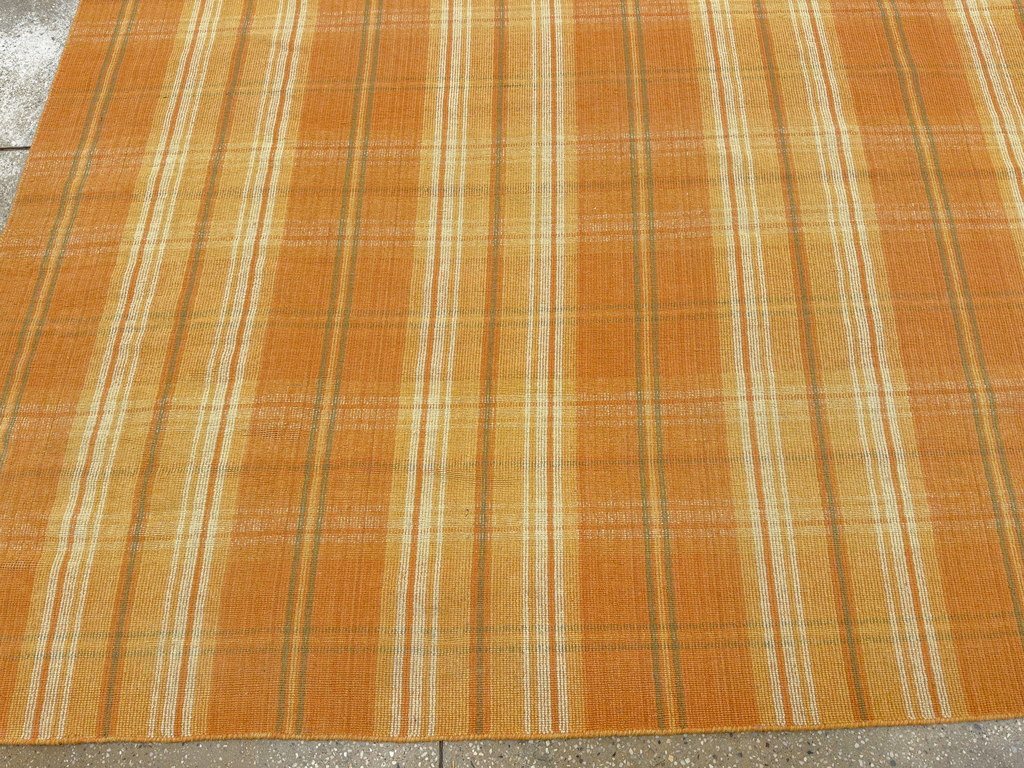 Vintage Indian Flatweave Room Size Carpet, No.33825 - Gss